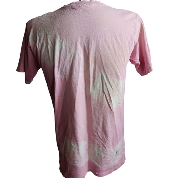 medium Single Stitch T-shirt Vintage 80's Pink Wave Cult Graphic Longboard Surf - Picture 9 of 11